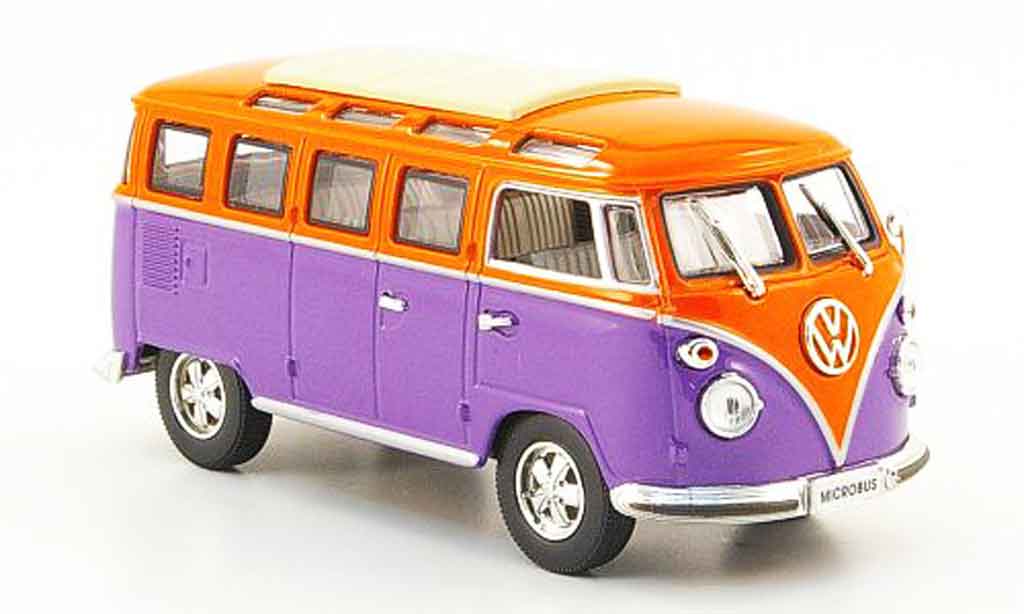 Volkswagen Combi 1/43 Yat Ming t1 samba lila orange 1962 modellino in miniatura