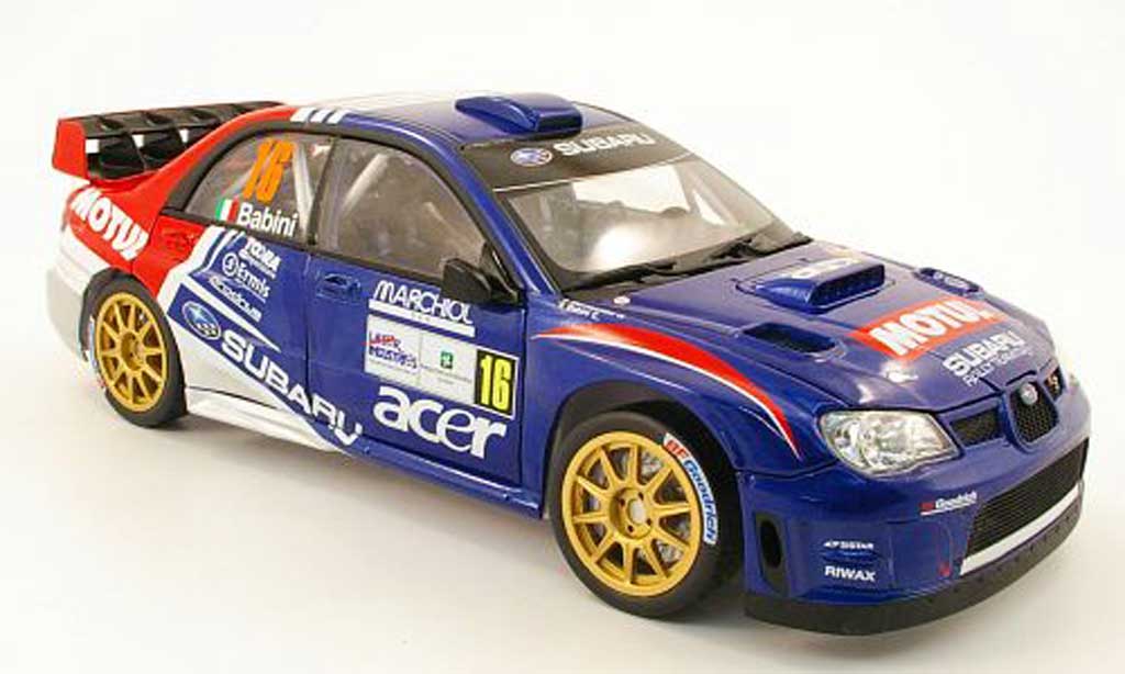 Subaru Impreza WRC 1/18 Sun Star WRC 07 no16 motul rallye monza 2009 fbabini / gbernacchini modellino in miniatura