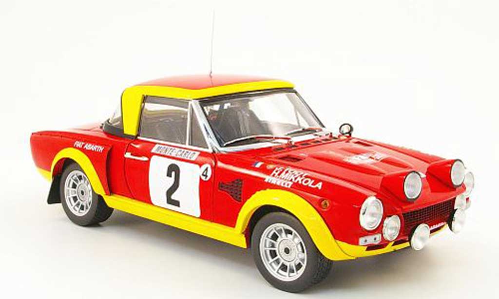 Fiat 124 Abarth 1/18 Sun Star Abarth no.2 rallye monte carlo 1975 modellino in miniatura