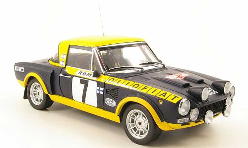 Fiat 124 Abarth 1/18 Sun Star Abarth no.7 olio fiat rallye monte carlo 1976 modellino in miniatura