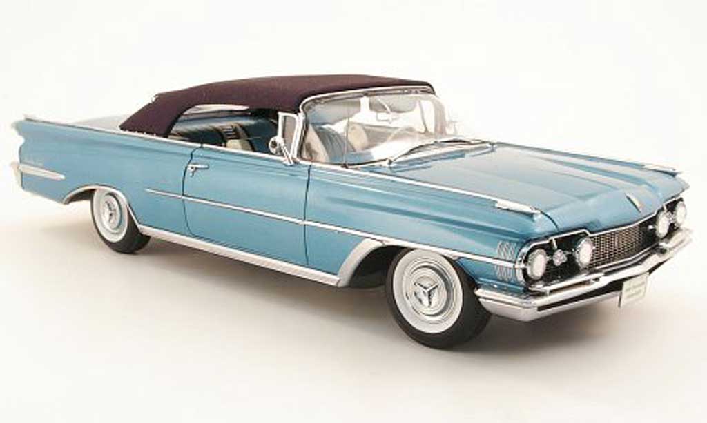 Oldsmobile 98 1/18 Sun Star convertibile blu/nero geschlossenes verdeck 1959 modellino in miniatura