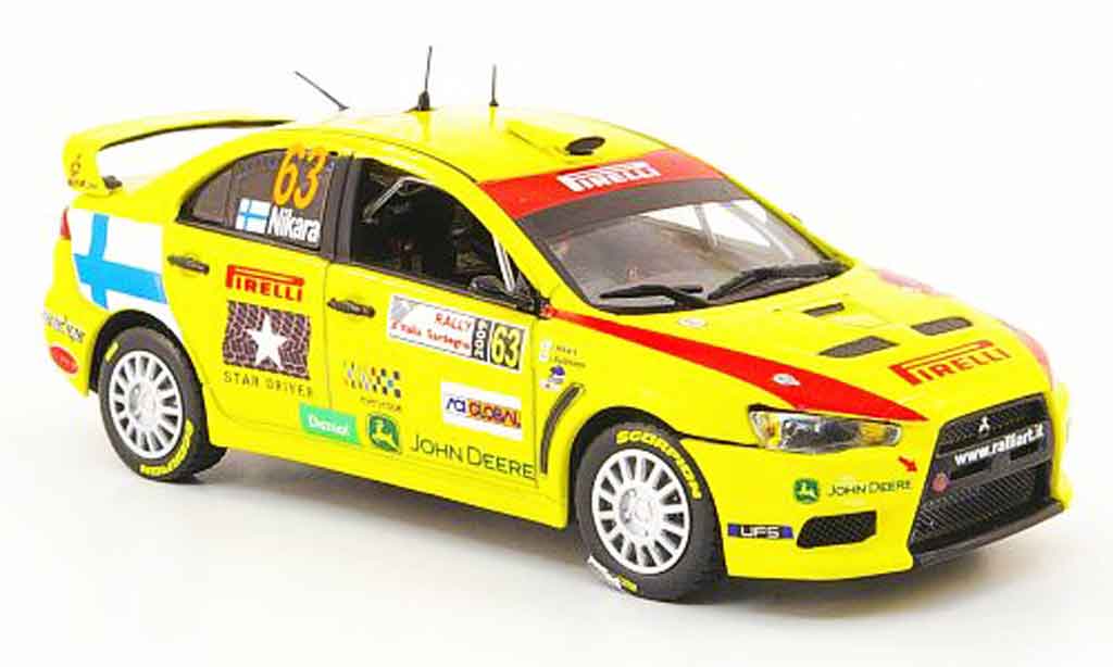 Mitsubishi Lancer Evolution X 1/43 Vitesse Evolution X No.63 Rally D'Italia Sardegna 2009 modellino in miniatura
