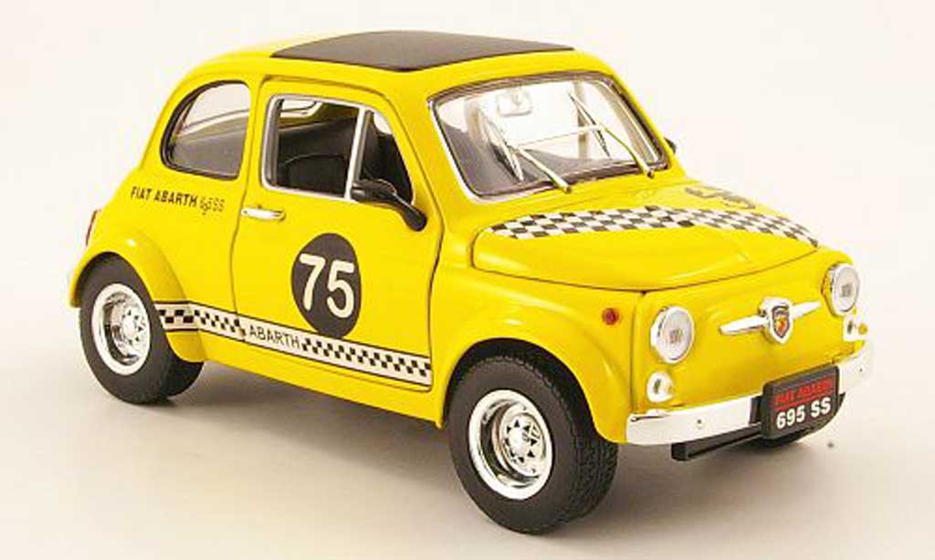 Fiat 500 Abarth 1/18 Mondo Motors Abarth 695ss giallo no.75 modellino in miniatura