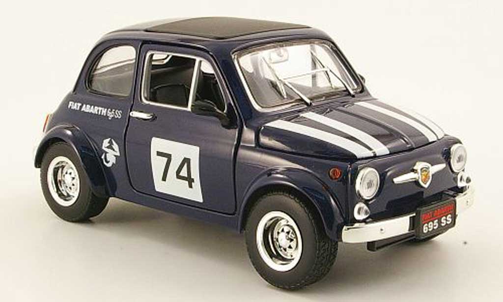 Fiat 500 Abarth 1/18 Mondo Motors Abarth 695ss blu no.74 modellino in miniatura
