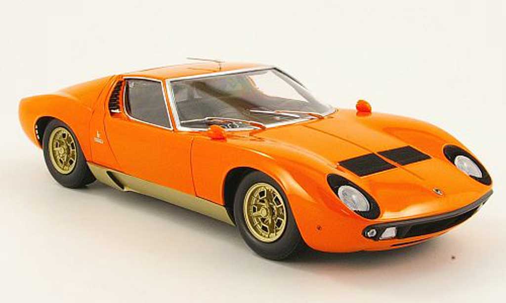 Lamborghini Miura P400 1/18 Kyosho P400 s orange modellino in miniatura