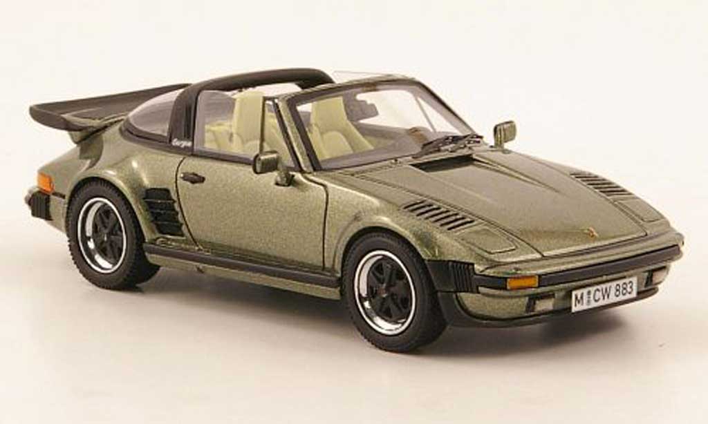 Porsche 930 Turbo 1/43 Neo Turbo SE Targa Flatnose grun lim. Aufl. 300 1987 modellino in miniatura