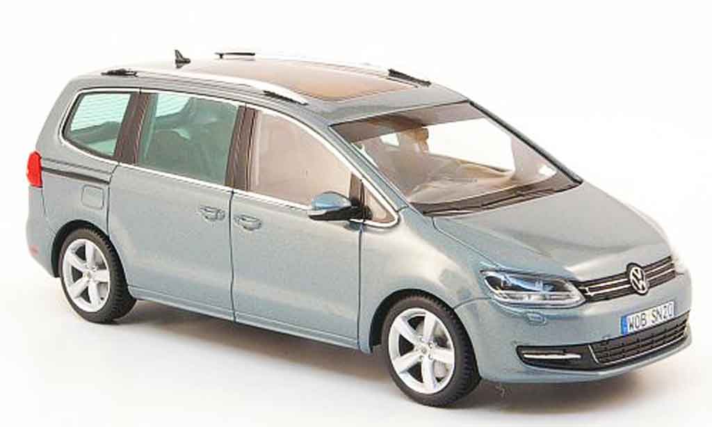 Volkswagen Sharan 1/43 Minichamps ii blu 2010 modellino in miniatura