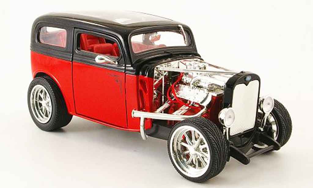 Ford Model A 1/18 Yat Ming custom rosso/nero 1931 modellino in miniatura