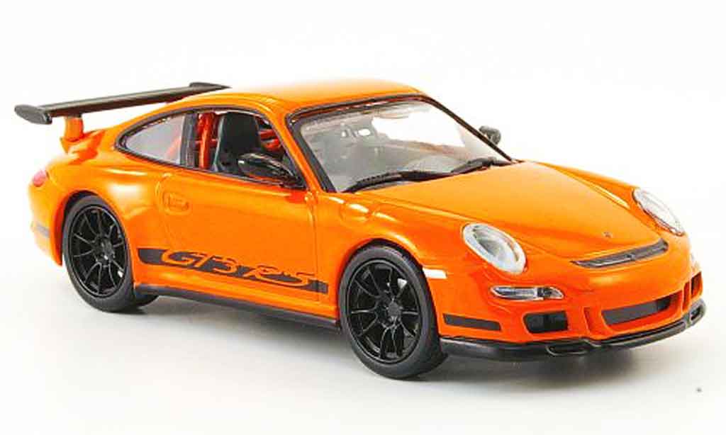 Porsche 997 GT3 RS 1/43 Yat Ming GT3 RS orange avec neroen Streifen modellino in miniatura
