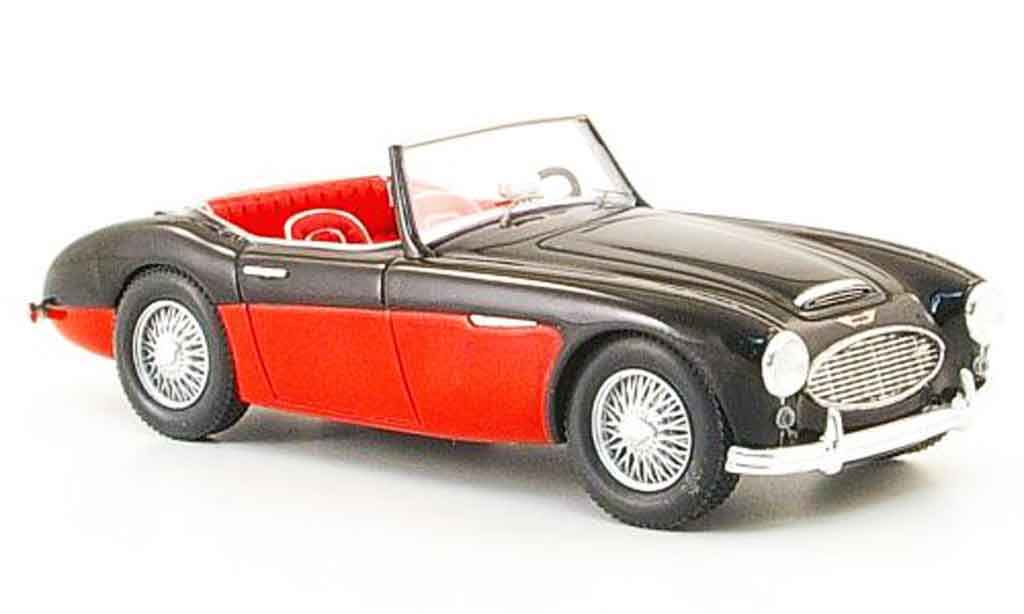 Austin Healey 100 1/43 Spark /6 nero rosso 1957 modellino in miniatura