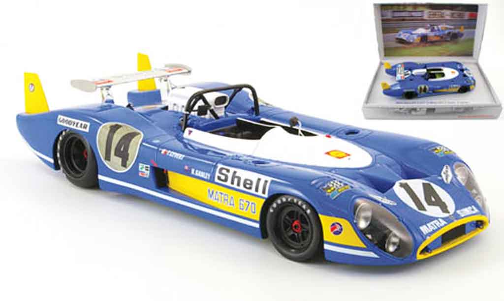 Simca Matra 1/18 Kyosho ms670 no.14 cevert/ganley 24h le mans 1972 modellino in miniatura