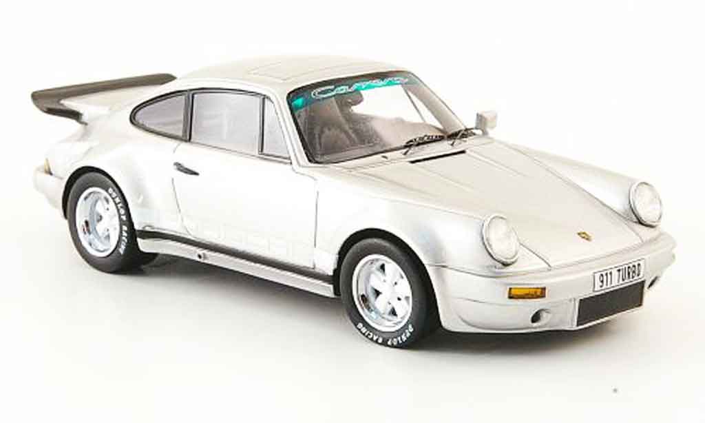 Porsche 930 Turbo 1/43 Spark Turbo Carrera Turbo grigio metallisee avec biancoen Streifen 1974 modellino in miniatura