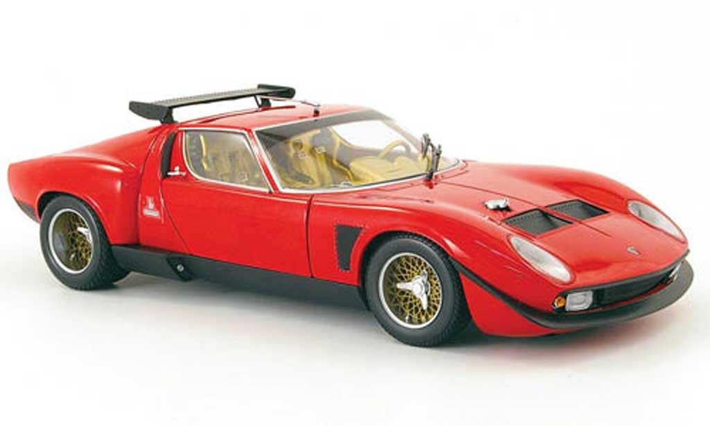 Lamborghini P400 1/18 Kyosho jota svr rosso avec interieur beige modellino in miniatura