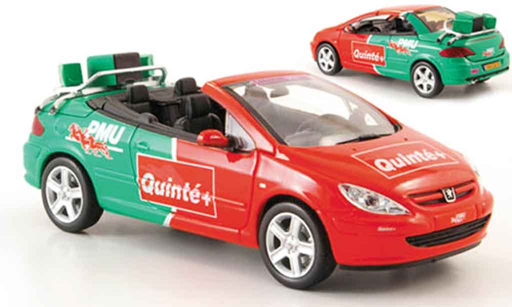 Peugeot 307 CC 1/43 Norev CC pmu quinte tour de france 2004 modellino in miniatura