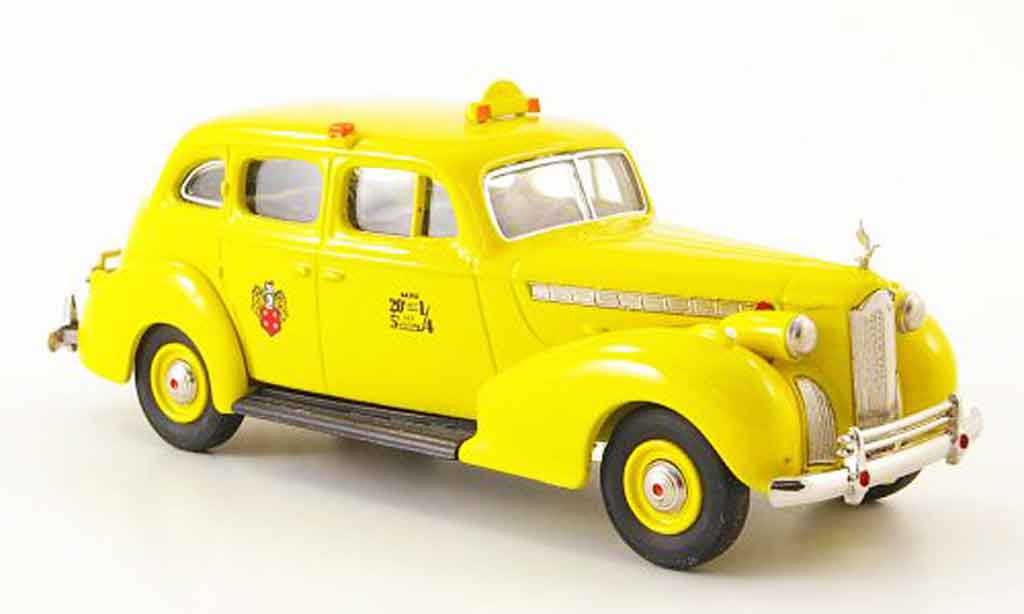 Packard Super 8 1/43 Rextoys Sedan Taxi giallo 1940 modellino in miniatura