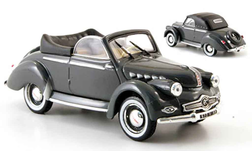Panhard Dyna X 1951 1/43 Norev X 1951 Cabriolet grigio modellino in miniatura