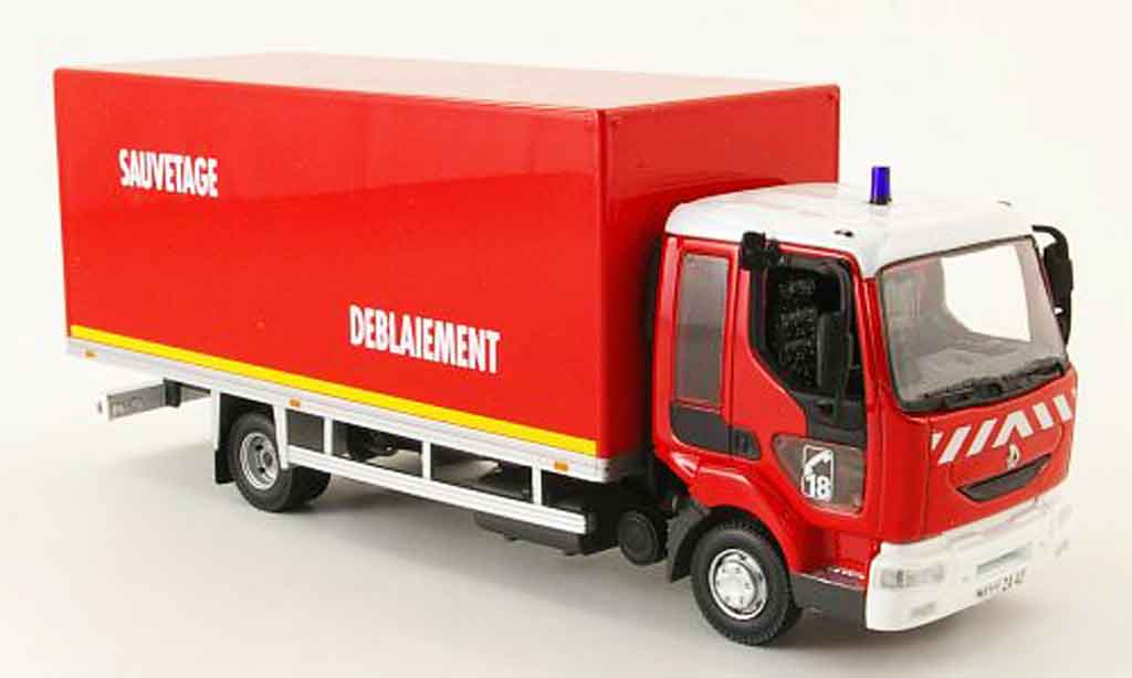 Renault Midlum 1/43 Norev pompiers sauvetage deblaiment pompier modellino in miniatura