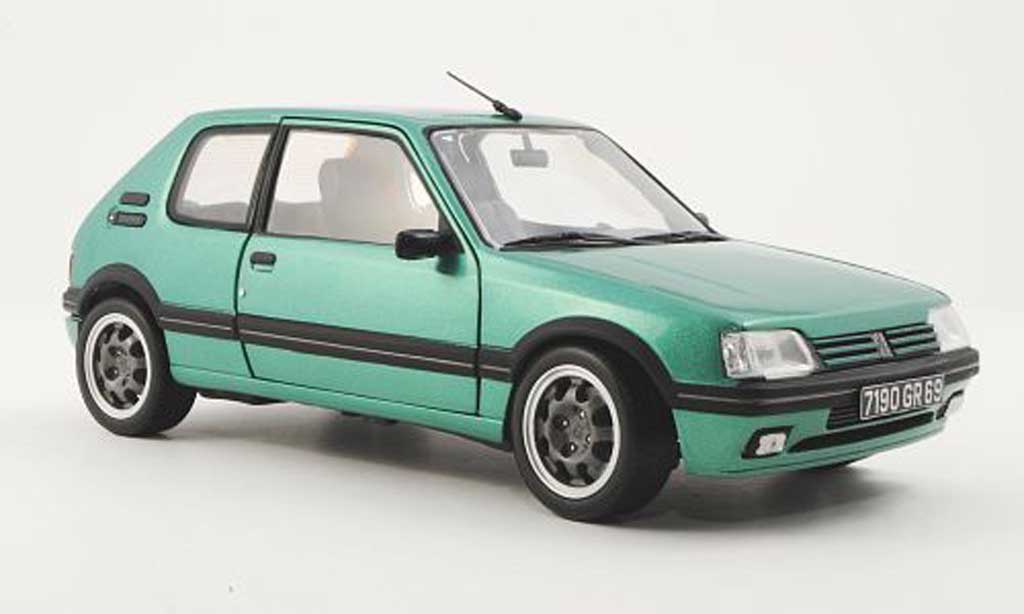 Peugeot 205 GTI 1/18 Norev Griffe GTI grun 1990 modellino in miniatura