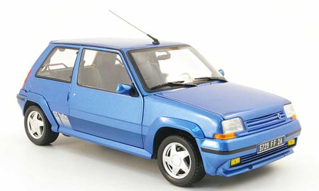 Renault 5 1/18 Norev GT Turbo blu 1988 modellino in miniatura