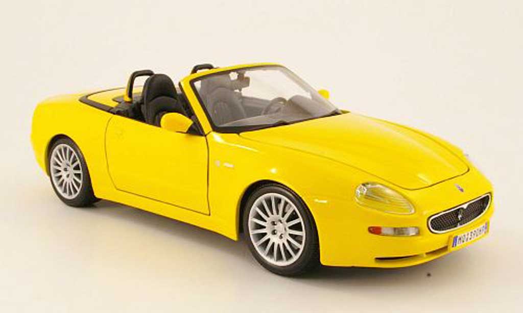 Maserati GT Spyder 1/18 Maisto giallo 2004 modellino in miniatura