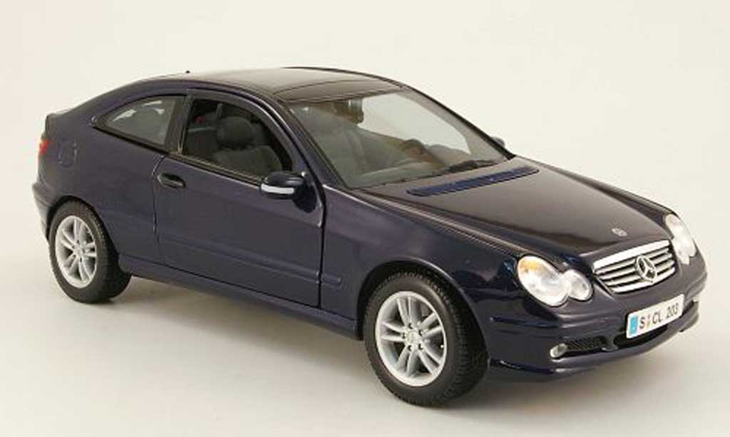 Mercedes Classe C 1/18 Maisto sportcoupe (cl203) blu modellino in miniatura