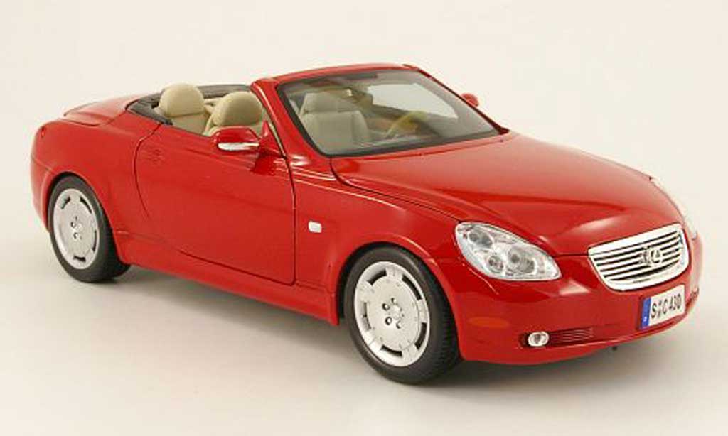 Lexus SC 430 1/18 Maisto 430 rosso decapotable 2001 modellino in miniatura