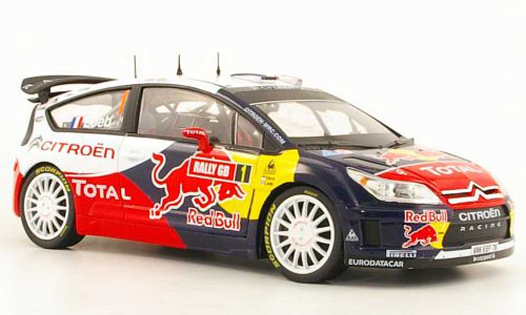 Citroen C4 WRC 2009 1/18 Norev WRC 2009 No.1 Total / Red Bull S.loeb / D.Elena Rally GB modellino in miniatura