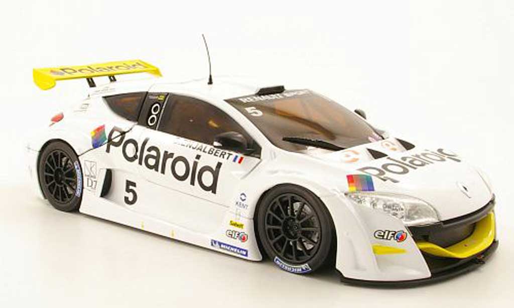 Renault Megane Trophy 1/18 Norev Trophy V6 No.5 Polaroid World Series 2009 D.Enjalbert modellino in miniatura