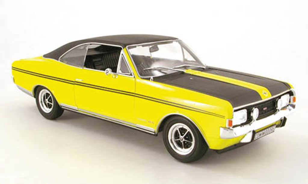 Opel Commodore A 1/18 Revell A gs/e giallo/noir modellino in miniatura