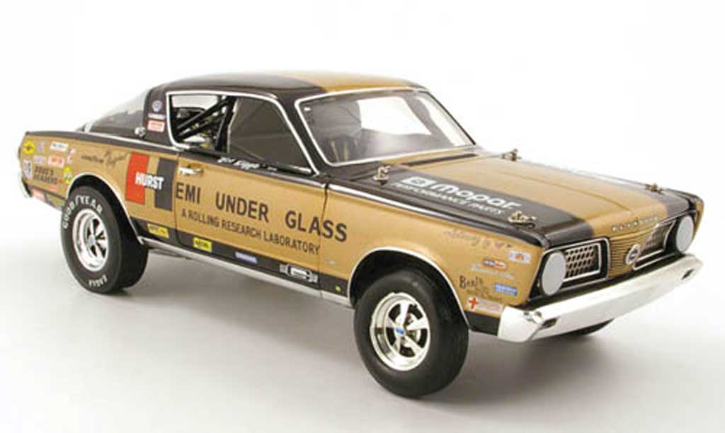 Plymouth Barracuda 1966 1/18 Highway 61 1966 hurst hemi under glas bob riggle modellino in miniatura