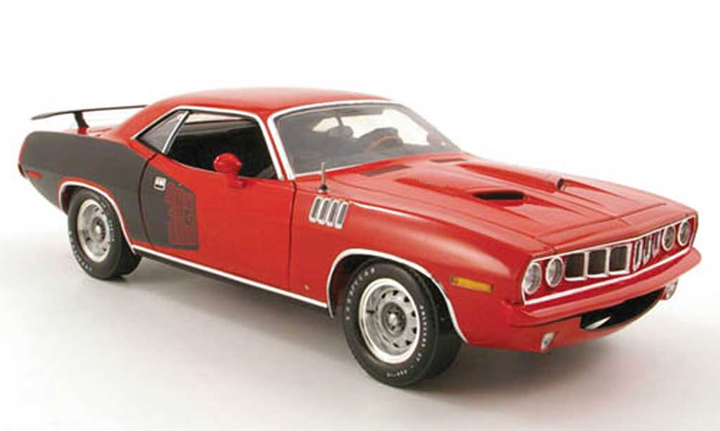 Plymouth Cuda 1971 1/18 Highway 61 1971 383 rosso/noir modellino in miniatura