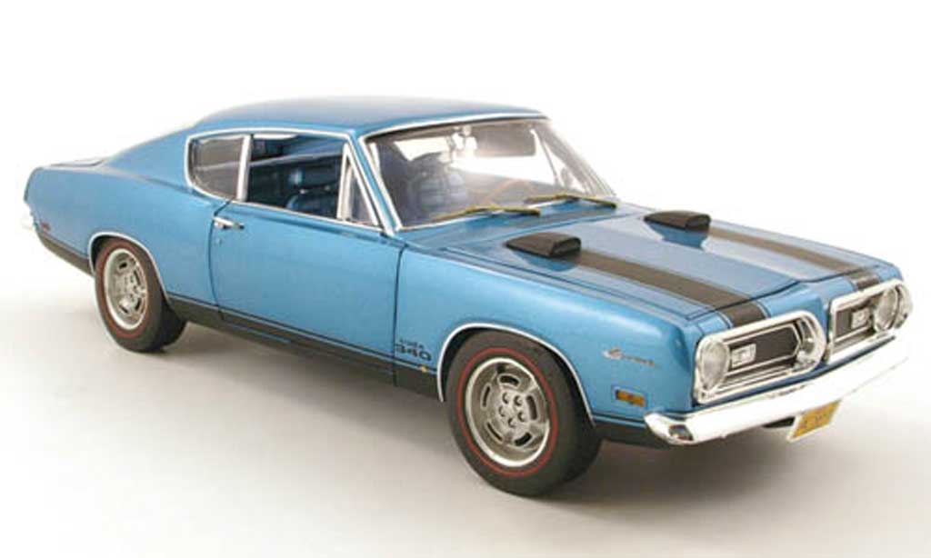 Plymouth Barracuda 1969 1/18 Highway 61 1969 340 blu modellino in miniatura