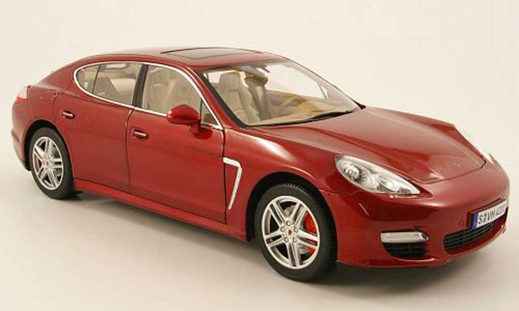 Porsche Panamera Turbo 1/18 Norev turbo rosso 2009 modellino in miniatura
