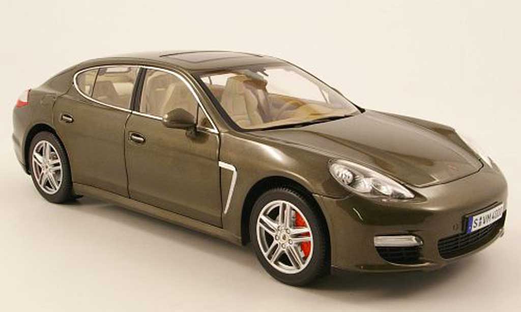 Porsche Panamera Turbo 1/18 Norev turbo marroneee 2009 modellino in miniatura