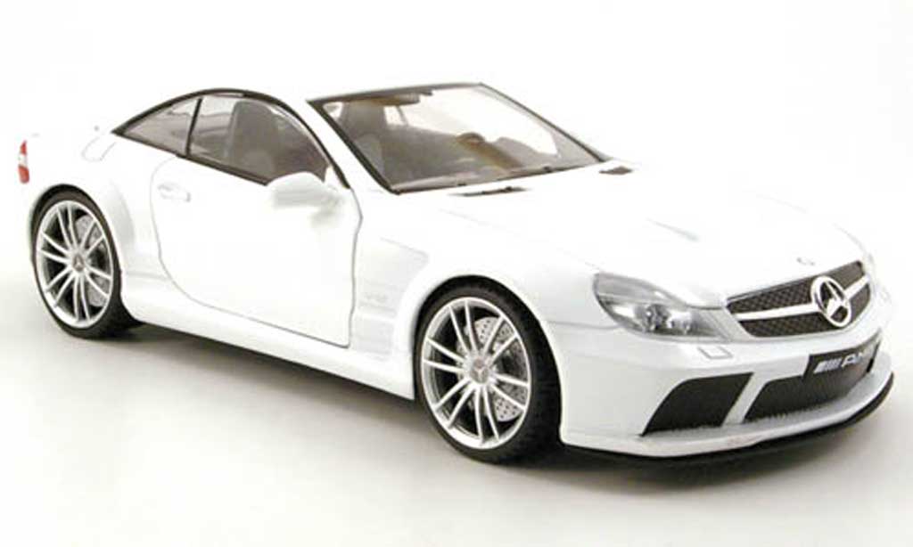 Mercedes Classe SL 65 1/18 Mondo Motors 65 amg black series bianco 2009 modellino in miniatura