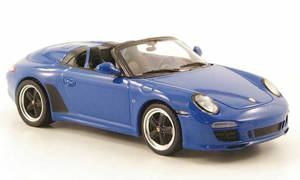 Porsche 997 S 1/43 Minichamps Speedster blu 2010 modellino in miniatura