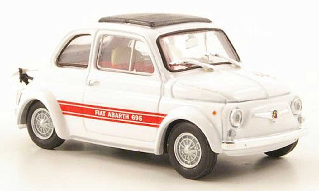 Fiat 695 1/43 Brumm SS Abarth bianco 1968 modellino in miniatura