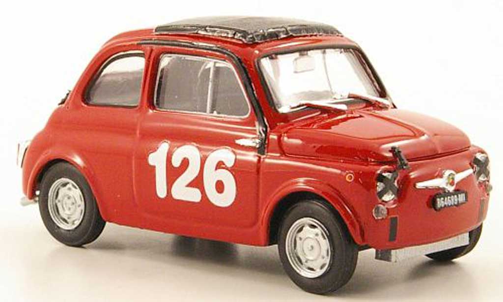 Fiat 595 1/43 Brumm Abarth No.126 Vallelunga 1965 modellino in miniatura