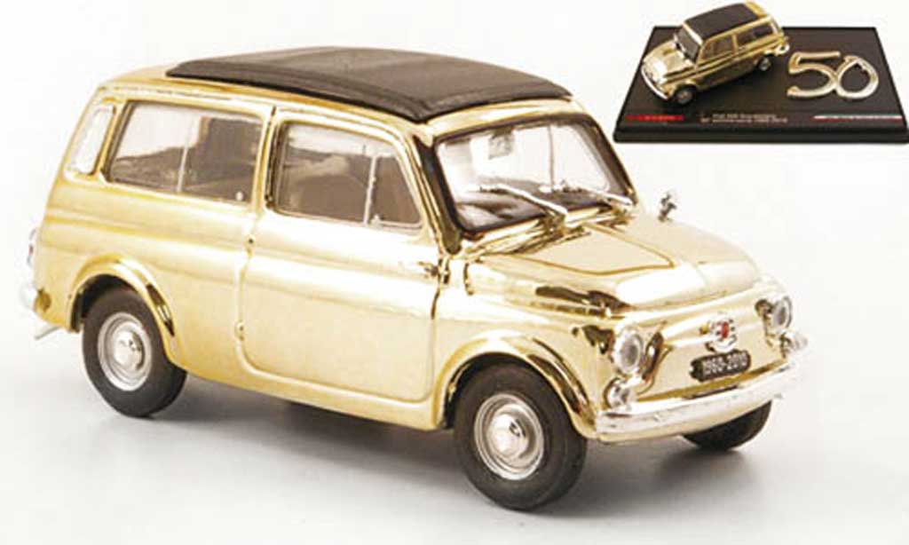 Fiat 500 1/43 Brumm Giardiniera gold modellino in miniatura