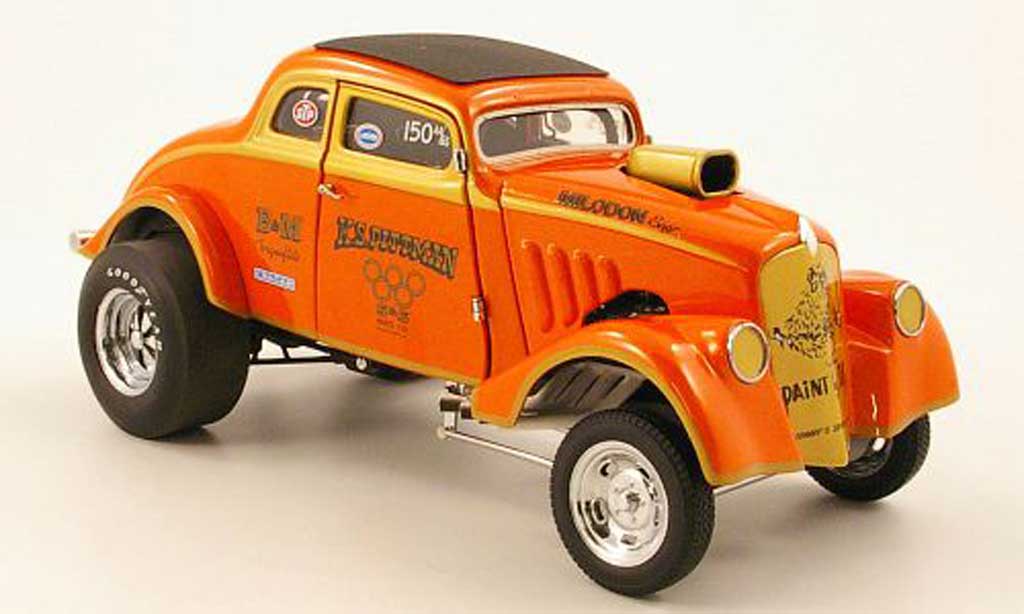 Ford Hot Rod 1/18 Precision willys coupe gasser drag car k.s.pittman 1933 modellino in miniatura