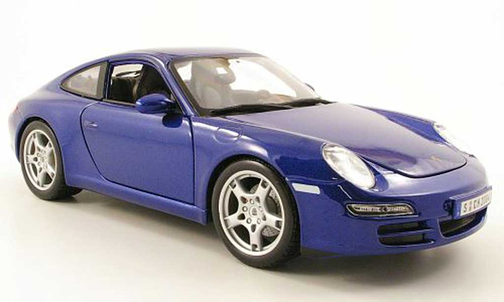 Porsche 997 S 1/18 Maisto Carrera S blu modellino in miniatura