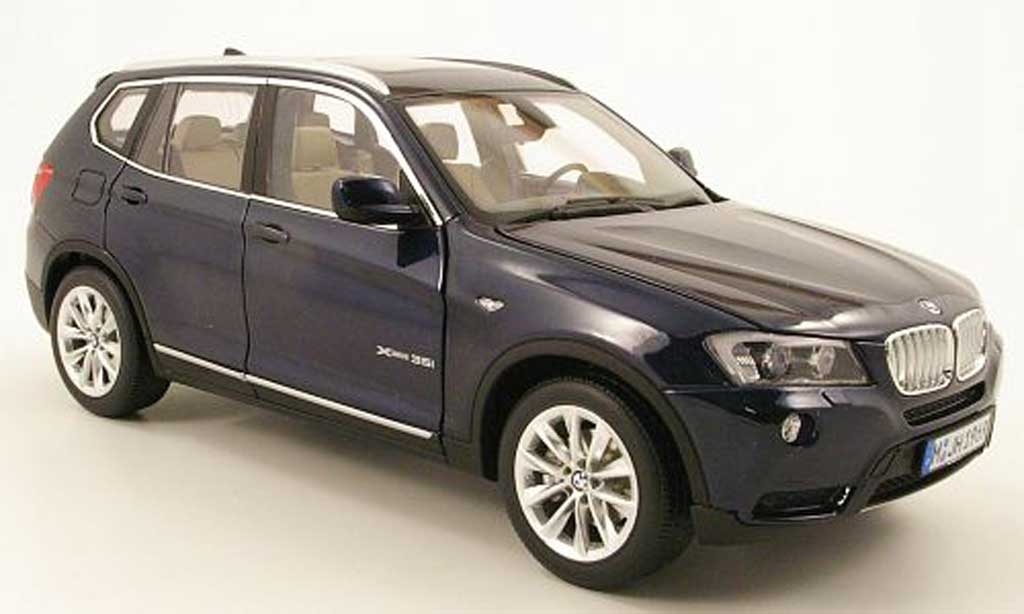 Bmw X3 F25 1/18 Norev F25 blu 2010 modellino in miniatura