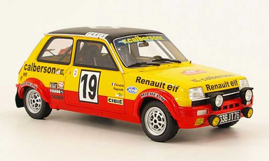 Renault 5 Alpine 1/18 Ottomobile Alpine no.19 calberson rallye monte carlo 1978 ragnotti/andre modellino in miniatura