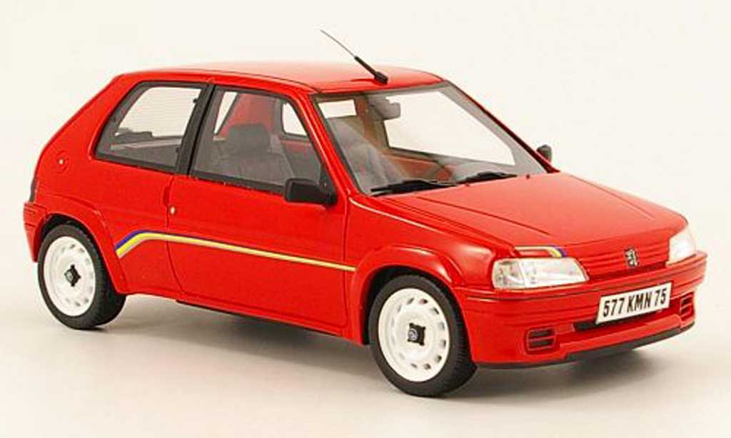 Peugeot 106 Rallye 1/18 Ottomobile Rallye phase 1 rosso modellino in miniatura