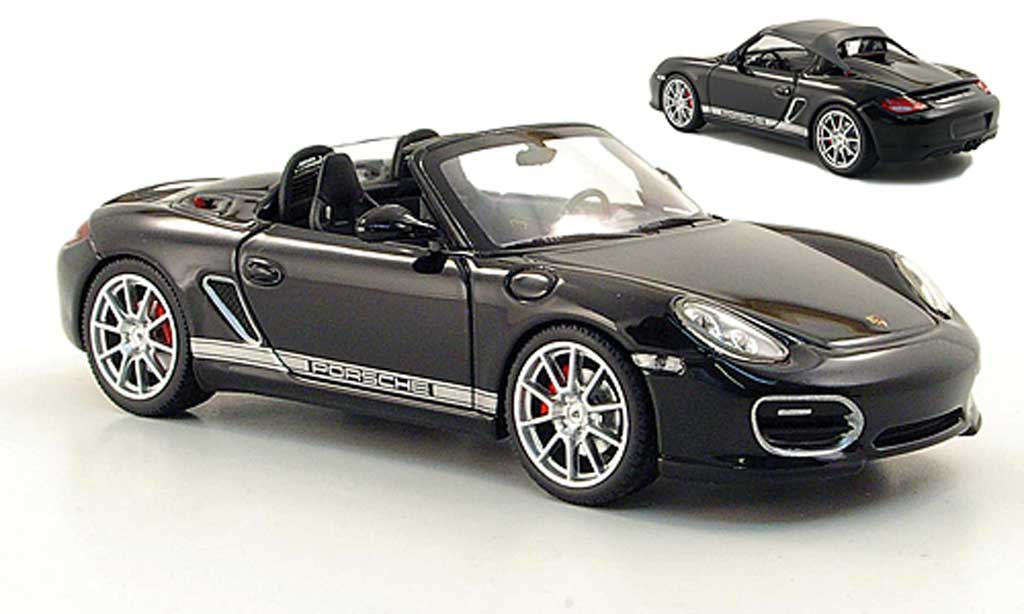 Porsche Boxster 1/43 Minichamps Spyder nero 2010 modellino in miniatura