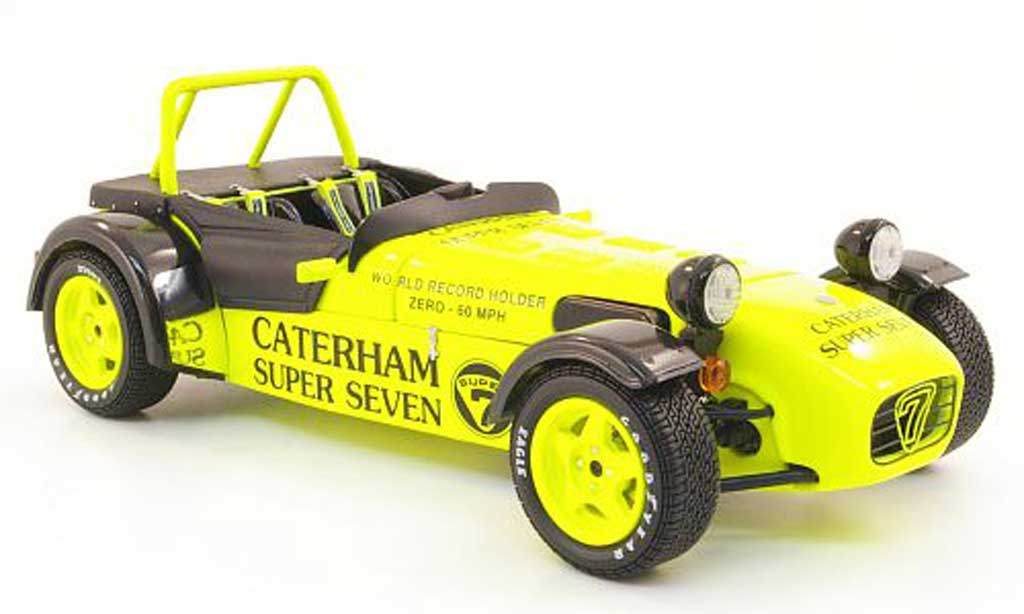 Caterham Super Seven 1/18 Kyosho jpe giallo modellino in miniatura