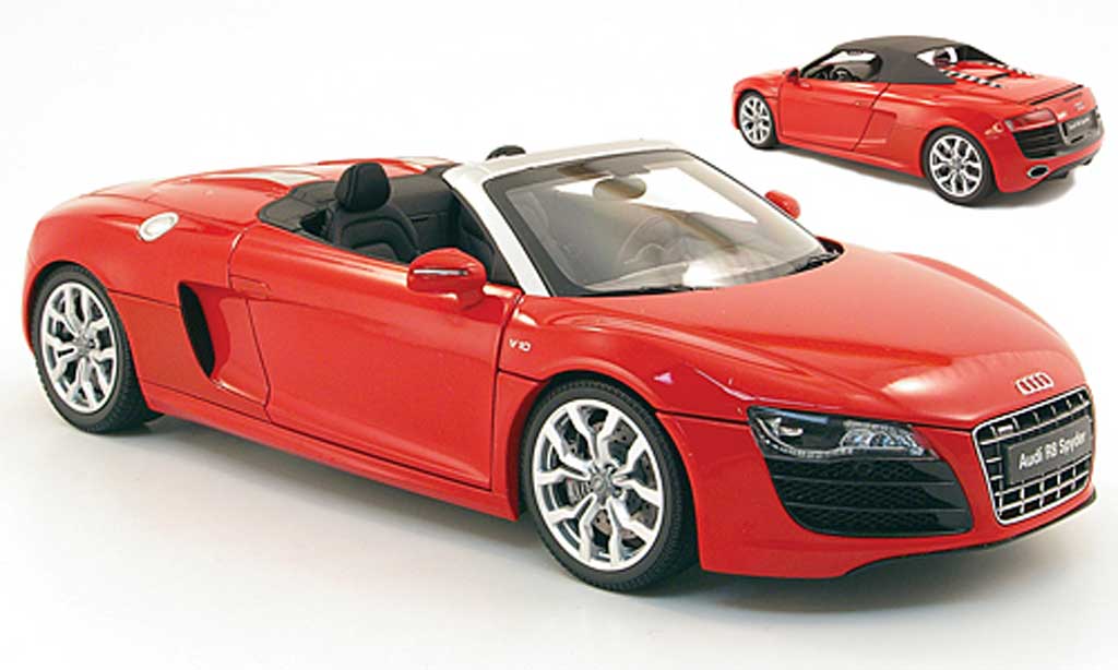 Audi R8 Spyder 1/18 Kyosho Spyder v10 5.2 fsi rosso modellino in miniatura