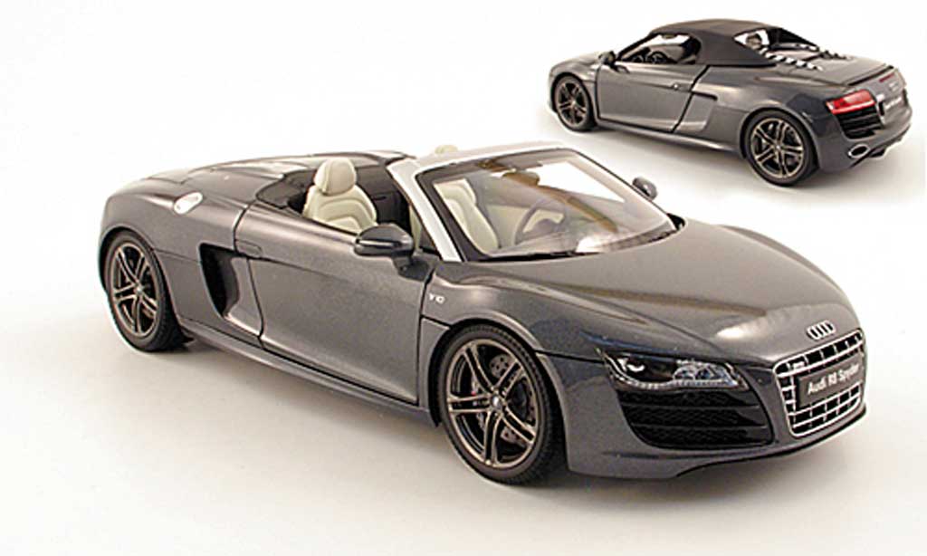 Audi R8 Spyder 1/18 Kyosho Spyder 5.2 fsi grigio modellino in miniatura