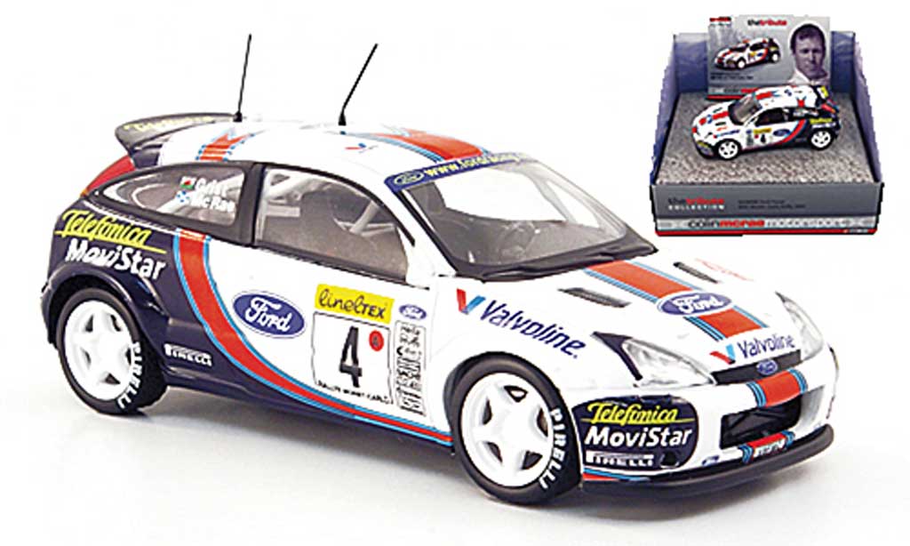 Ford Focus RS WRC 1/43 Vanguards RS WRC No.4 /Telefonica McRae/Grist Rally Monte Carlo 2001 modellino in miniatura