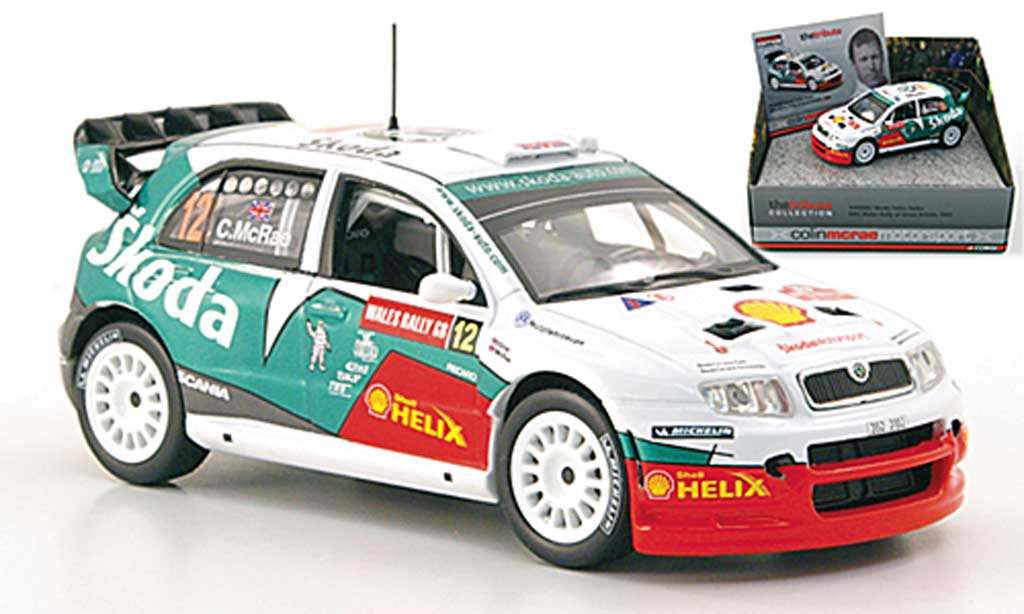 Skoda Fabia WRC 1/43 Vanguards WRC Turbo No.12 McRae Wales Rally of Great Britain 2005 modellino in miniatura